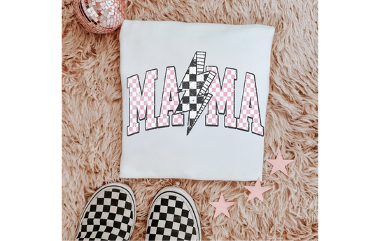 Mama Pink Checkered Design